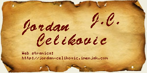 Jordan Čeliković vizit kartica